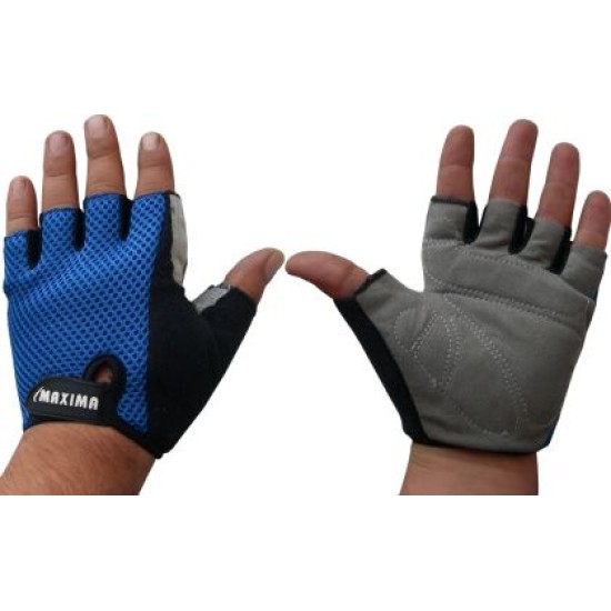 Ръкавици за колоездене MAXIMA, Велур с текстил, Сини, Размер 2XL /40052901/