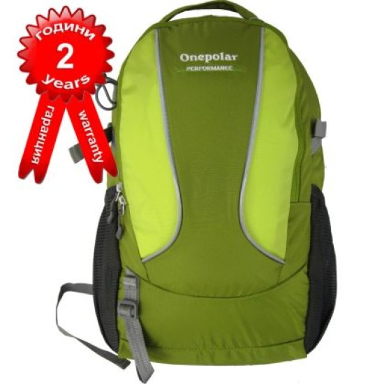 Градска раница с 2 г. гаранция ONEPOLAR с подарък ученически пособия, Зелена /PO152201/ Градска раница с 2 г. гаранция ONEPOLAR с подарък ученически пособия, Зелена /PO152201/