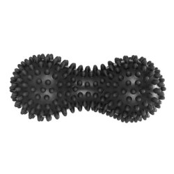 Топка масажна двойна MAXIMA, С форма на фъстък, 15х7 см, Черна 31068206N