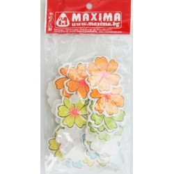 Цветя дървени за декорация 3.8см - 20бр. /140922/