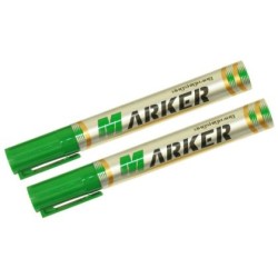 Маркер перманентен, С объл връх, Зелен /19000901/