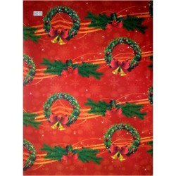 Опаковъчна хартия  52/76 см коледна шарена  - 1 лист /170700/