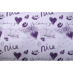 Опаковъчна хартия 52/76 см  сърчица NICE, пакет 20 листа /170703/