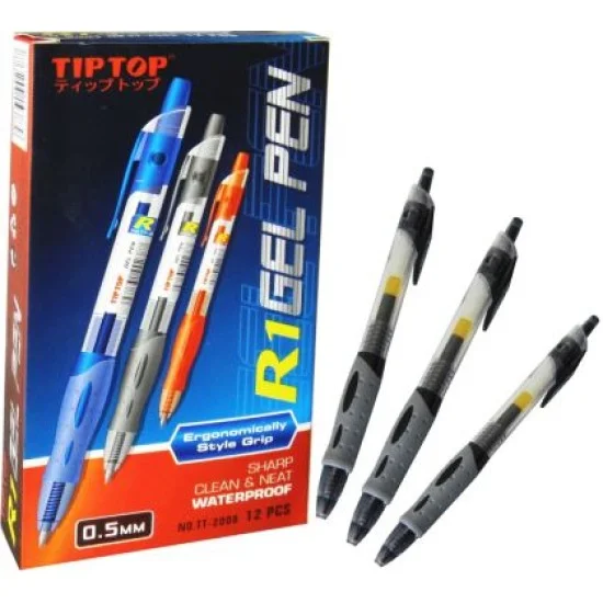 Гел химикалка TIP TOP, С връх 0.5 мм, Черен /110314/