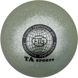 Топка за художествена гимнастика MAXIMA, С брокатен ефект, 18-20 см, Сива Топка за художествена гимнастика MAXIMA, С брокатен ефект, 18-20 см, Сива