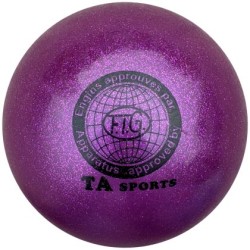 Топка за художествена гимнастика MAXIMA, С брокатен ефект, 15 - 16 см, Лилава 20067302N Топка за художествена гимнастика MAXIMA, С брокатен ефект, 15 - 16 см, Лилава 20067302N