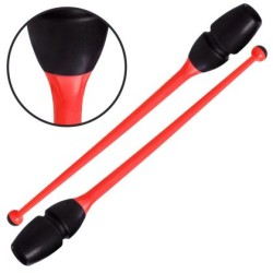 Бухалки за художествена гимнастика MAXIMA, 45.5 см, 150 г, С гумирана глава, Съединяващи се, Червени