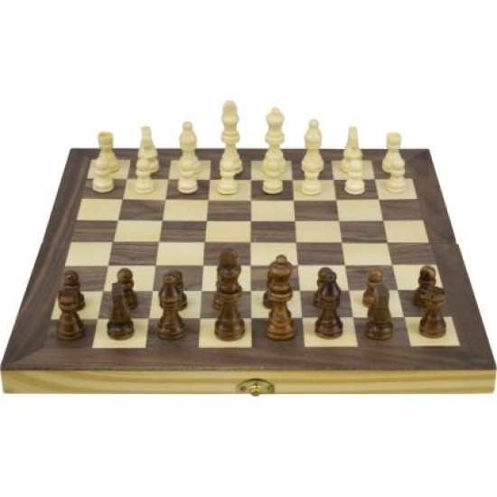 Шах, дама и табла 3 в 1 MAXIMA, Фурнир с интарзия, 34 см, Фигури 3 - 7 см. 270768 Шах, дама и табла 3 в 1 MAXIMA, Фурнир с интарзия, 34 см, Фигури 3 - 7 см. 270768