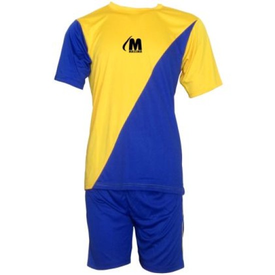 Екип за футбол/ волейбол/ хандбал, фланелка с шорти тъмно синьо и жълто, Размер 2XL /40016504/