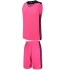 Екип за баскетбол, потник с шорти - неоново розов с черно, Размер 2XL /40021701/