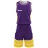 Екип за баскетбол MAXIMA, Лилав с жълт и бял, Размер 30 /40023801/
