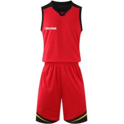 Екип за баскетбол MAXIMA, Червен с черен и жълт, Размер 30 /40023901/