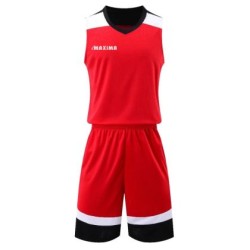 Екип за баскетбол MAXIMA, Червен с черен и бял, Размер 30 /40024401/