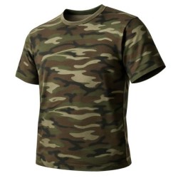 Тениска памучна с камуфлажна щампа 400606