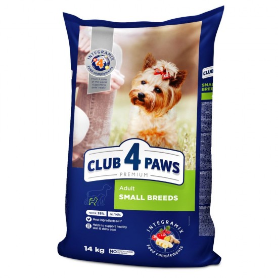 CLUB 4 PAWS DOG MINI ADULT Премиум, пълноценна суха храна за възрастни кучета от дребни породи CLUB 4 PAWS DOG MINI ADULT Премиум, пълноценна суха храна за възрастни кучета от дребни породи