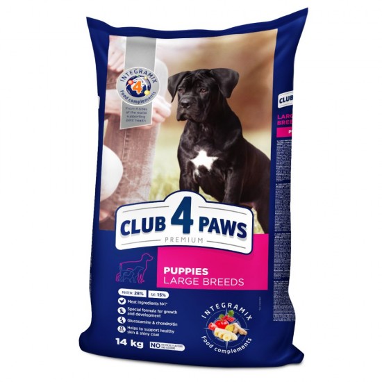 CLUB 4 PAWS DOG LARGE PUPPY 14 КГ. - ХРАНА ЗА КУЧЕТА CLUB 4 PAWS DOG LARGE PUPPY 14 КГ. - ХРАНА ЗА КУЧЕТА