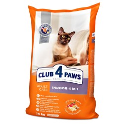 CLUB 4 PAWS CAT ADULT INDOOR 4IN1 Пълноценна, премиум храна за котки CLUB 4 PAWS CAT ADULT INDOOR 4IN1 Пълноценна, премиум храна за котки