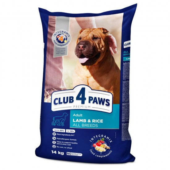 CLUB 4 PAWS DOG ALL BREED ADULT LAMB AND RICE CLUB 4 PAWS DOG ALL BREED ADULT LAMB AND RICE
