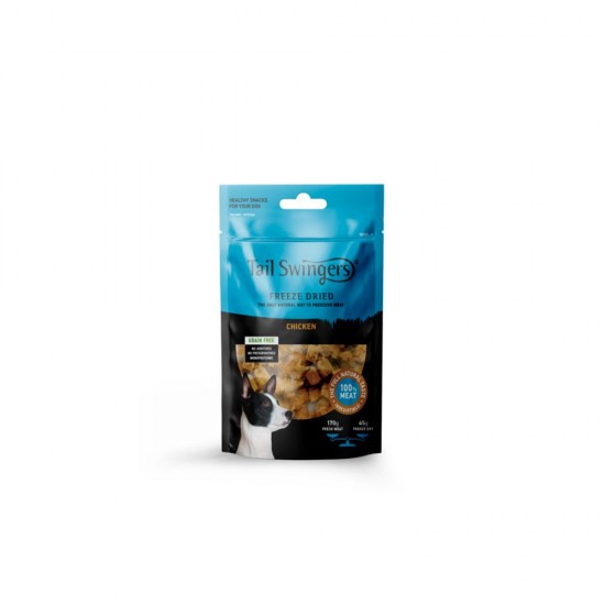 TAIL SWINGERS FREEZE DRIED PURE CHICKEN 45GR – ЛАКОМСТВО ЗА КУЧЕ TAIL SWINGERS FREEZE DRIED PURE CHICKEN 45GR – ЛАКОМСТВО ЗА КУЧЕ