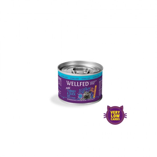 Консерва за котка WELLFED Hairball Care Sterilised – Turkey & Duck (12months – 7 years) Консерва за котка WELLFED Hairball Care Sterilised – Turkey & Duck (12months – 7 years)