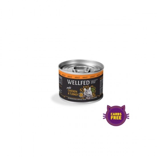 Консерва за котка WELLFED Adult – Chicken & Turkey (12months – 7 years Консерва за котка WELLFED Adult – Chicken & Turkey (12months – 7 years