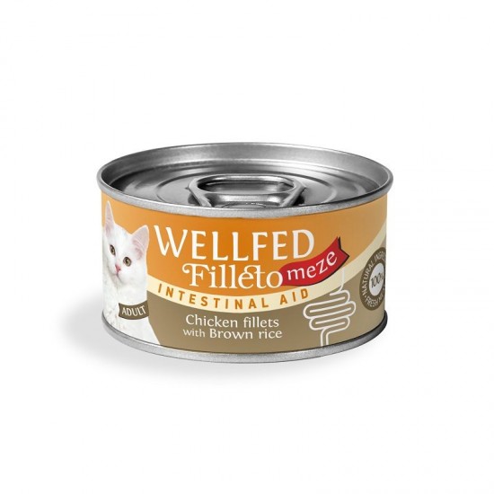 Консерва за котка WELLFED FILLETO MEZE INTESTINAL AID 70 GR Консерва за котка WELLFED FILLETO MEZE INTESTINAL AID 70 GR