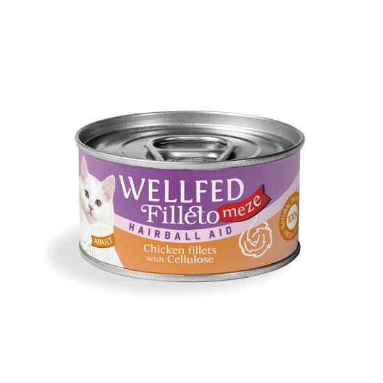 WELLFED FILLETO MEZE HAIRBALL AID 70 GR – КОНСЕРВА ЗА КОТЕ WELLFED FILLETO MEZE HAIRBALL AID 70 GR – КОНСЕРВА ЗА КОТЕ