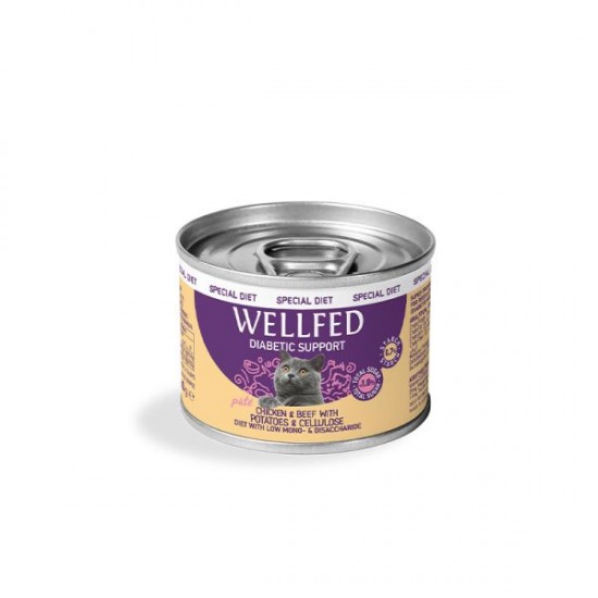 WELLFED DIABETIC DIET 200 GR.- КОНСЕРВА ЗА КОТКИ WELLFED DIABETIC DIET 200 GR.- КОНСЕРВА ЗА КОТКИ