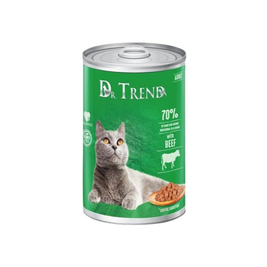 DR. TREND Консерва за котки с говеждо месо 400 гр. DR. TREND Консерва за котки с говеждо месо 400 гр.