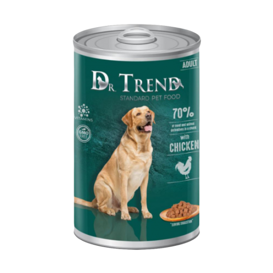 DR. TREND DOG CHUNKS IN GRAVY WITH CHICKEN 1250 GR – КОНСЕРВА ЗА КУЧЕТА DR. TREND DOG CHUNKS IN GRAVY WITH CHICKEN 1250 GR – КОНСЕРВА ЗА КУЧЕТА
