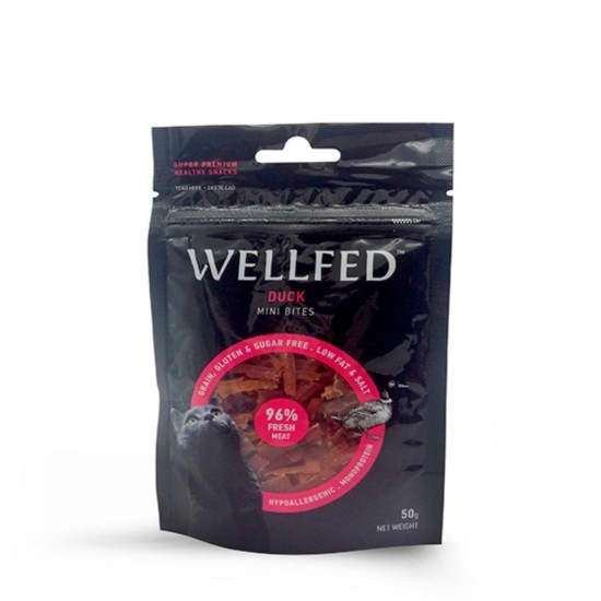 Лакомство за котка Wellfed Mini Duck Bites Лакомство за котка Wellfed Mini Duck Bites