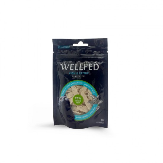 Лакомство за котка Wellfed Mini Fillets Fish & Catnip Лакомство за котка Wellfed Mini Fillets Fish & Catnip