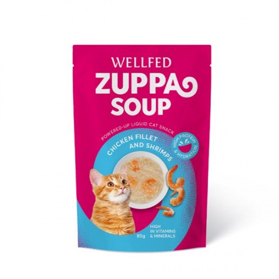 WELLFED ZUPPA SOUP CHICKEN AND SHRIMP 85 GR – СУПА ЗА КОТКИ WELLFED ZUPPA SOUP CHICKEN AND SHRIMP 85 GR – СУПА ЗА КОТКИ
