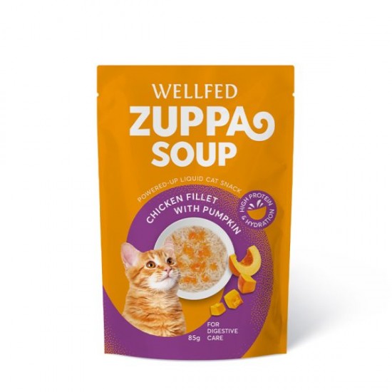 WELLFED ZUPPA SOUP CHICKEN AND PUMPKIN 85 GR – СУПА ЗА КОТКИ WELLFED ZUPPA SOUP CHICKEN AND PUMPKIN 85 GR – СУПА ЗА КОТКИ