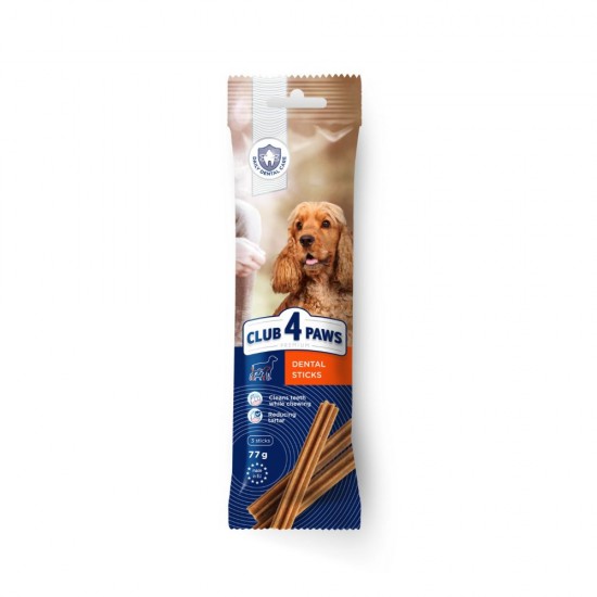 CLUB 4 PAWS DENTAL STICK MEDIUM 77 GR – ДЕНТАЛНО ЛАКОМСТВО ЗА КУЧЕ CLUB 4 PAWS DENTAL STICK MEDIUM 77 GR – ДЕНТАЛНО ЛАКОМСТВО ЗА КУЧЕ