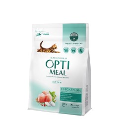 OPTIMEAL KITTEN WITH CHICKEN Супер премиум храна за малки котета с пилешко