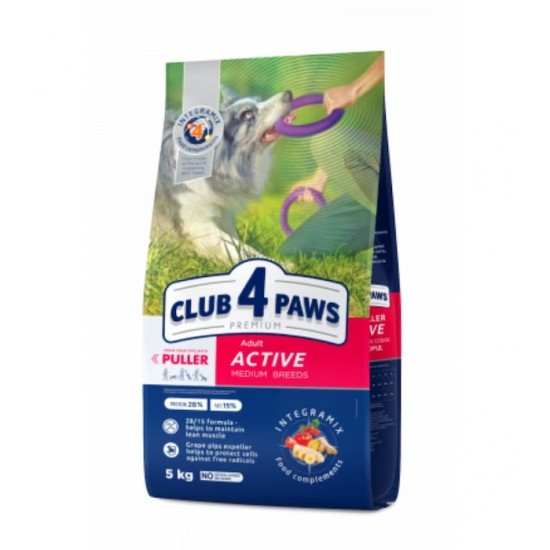 CLUB 4 PAWS DOG MEDIUM ADULT ACTIVE 5 KG – ХРАНА ЗА КУЧЕ