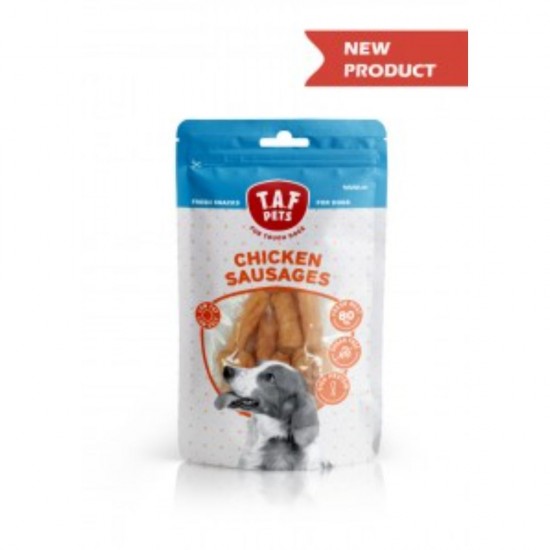 TAF PETS FRESH DOG TREATS CHICKEN SAUSAGES – ЛАКОМСТВО ЗА КУЧЕТА TAF PETS FRESH DOG TREATS CHICKEN SAUSAGES – ЛАКОМСТВО ЗА КУЧЕТА