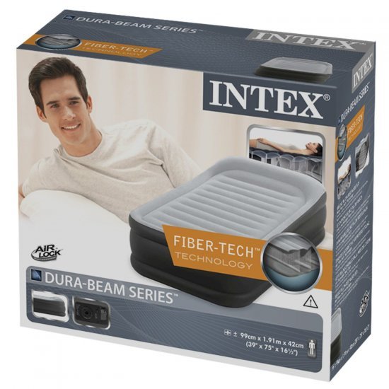 Надуваем матрак с вградена помпа INTEX Twin Deluxe Надуваем матрак с вградена помпа INTEX Twin Deluxe