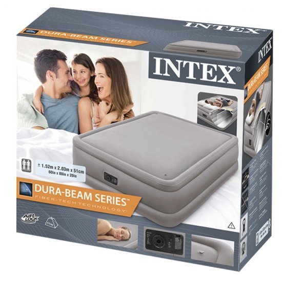 Надуваем матрак с вградена помпа INTEX Queen Foam Top Надуваем матрак с вградена помпа INTEX Queen Foam Top