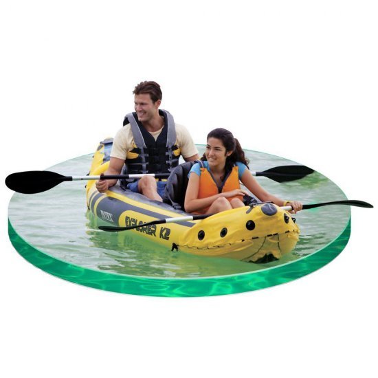 Надуваема лодка каяк Explorer K2 312x91x51см 68307NP Intex Надуваема лодка каяк Explorer K2 312x91x51см 68307NP Intex