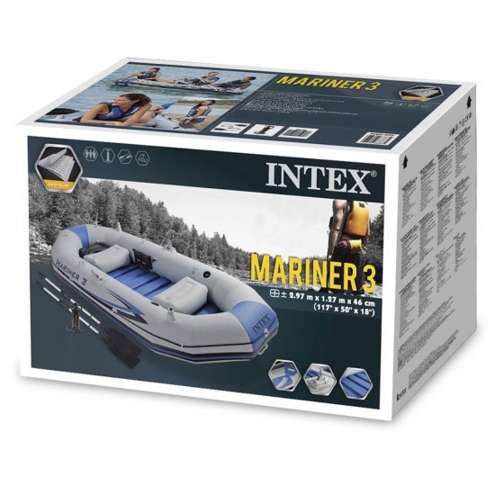 Надуваема лодка Mariner 3 комплект 297x127x46см 68373NP Intex Надуваема лодка Mariner 3 комплект 297x127x46см 68373NP Intex