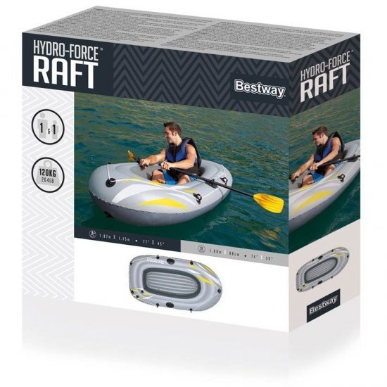 Надуваема двуместна лодка Bestway Hydro-Force RX-3000 186х100см 61103 Bestway Надуваема двуместна лодка Bestway Hydro-Force RX-3000 186х100см 61103 Bestway