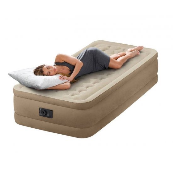 Надуваем матрак с вградена помпа INTEX Twin Ultra Plush Надуваем матрак с вградена помпа INTEX Twin Ultra Plush