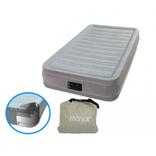 Надуваем матрак с вградена помпа INTEX Twin Comfort Надуваем матрак с вградена помпа INTEX Twin Comfort