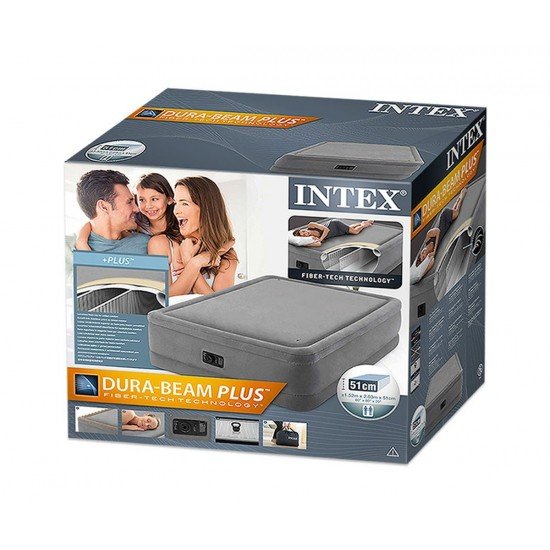 Надуваем матрак с вградена помпа INTEX Queen Foam Top Надуваем матрак с вградена помпа INTEX Queen Foam Top